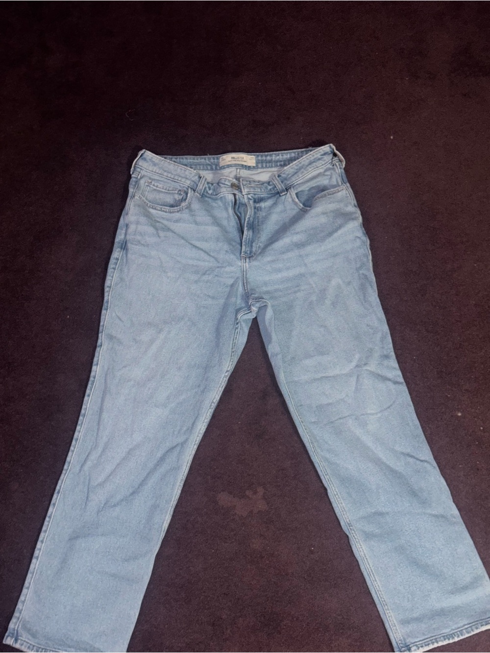 Hollister Light Blue Women's Straight Leg Jeans size 14